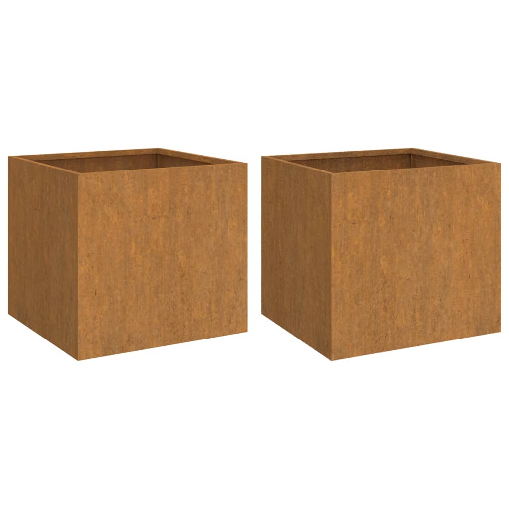 Plantenbakken 2 st 49x47x46 cm cortenstaal is nu te koop bij PeponiXL, paradijselijk wonen!