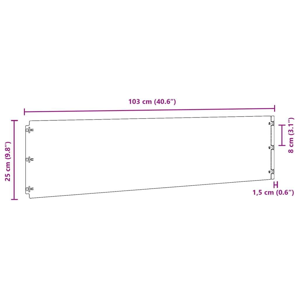 Gazonranden 10 stuks 25x103 cm flexibel cortenstaal is nu te koop bij PeponiXL, paradijselijk wonen!