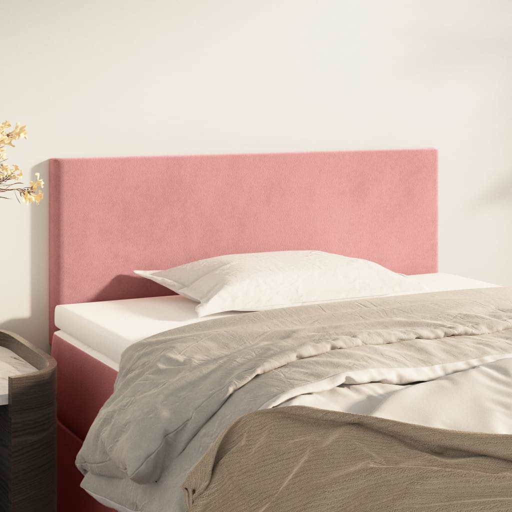 Hoofdbord 80x5x78/88 cm fluweel roze is nu te koop bij PeponiXL, paradijselijk wonen!