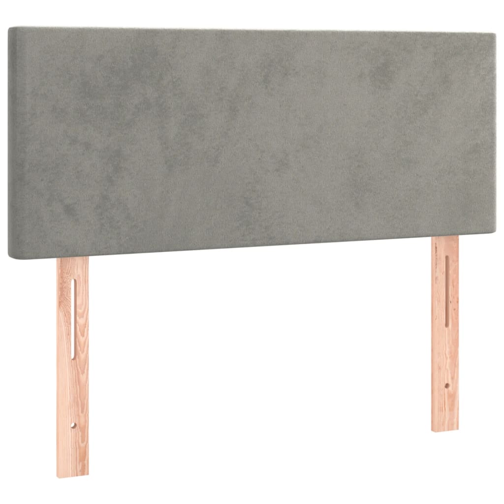 Hoofdbord 90x5x78/88 cm fluweel lichtgrijs is nu te koop bij PeponiXL, paradijselijk wonen!