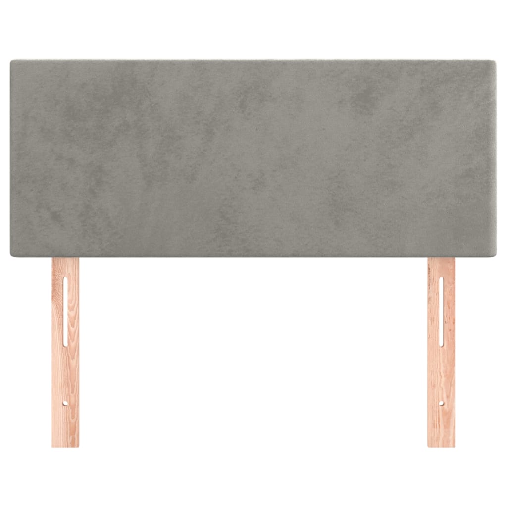 Hoofdbord 90x5x78/88 cm fluweel lichtgrijs is nu te koop bij PeponiXL, paradijselijk wonen!