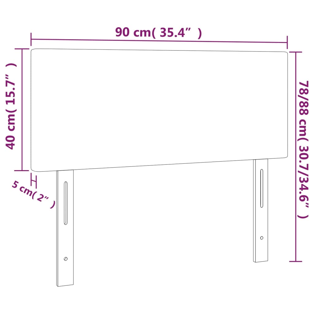 Hoofdbord 90x5x78/88 cm fluweel roze is nu te koop bij PeponiXL, paradijselijk wonen!
