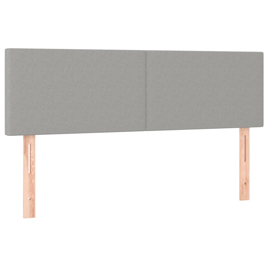 Hoofdborden 144x5x78/88 cm stof lichtgrijs is nu te koop bij PeponiXL, paradijselijk wonen!
