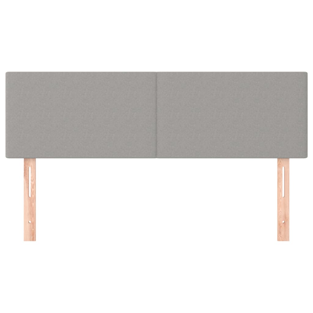 Hoofdborden 144x5x78/88 cm stof lichtgrijs is nu te koop bij PeponiXL, paradijselijk wonen!
