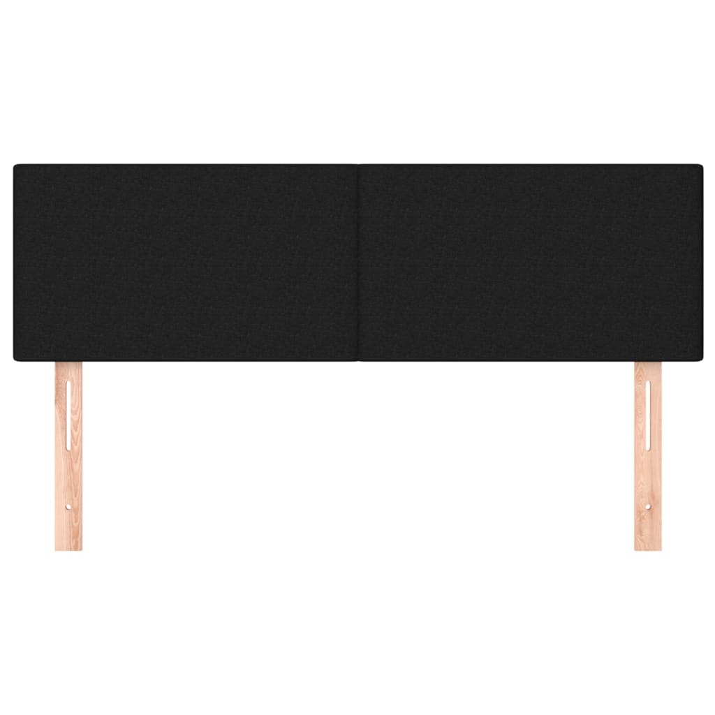 Hoofdborden 144x5x78/88 cm stof zwart is nu te koop bij PeponiXL, paradijselijk wonen!