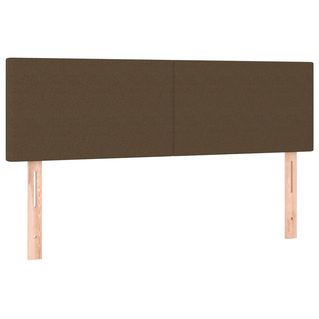 Hoofdborden 144x5x78/88 cm stof donkerbruin is nu te koop bij PeponiXL, paradijselijk wonen!