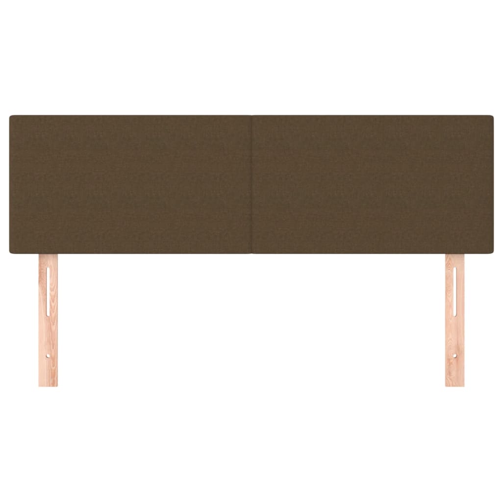 Hoofdborden 144x5x78/88 cm stof donkerbruin is nu te koop bij PeponiXL, paradijselijk wonen!