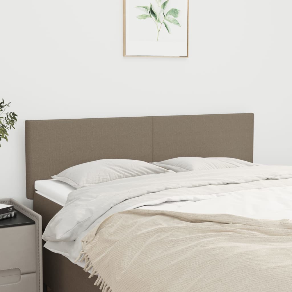Hoofdborden 144x5x78/88 cm stof taupe is nu te koop bij PeponiXL, paradijselijk wonen!