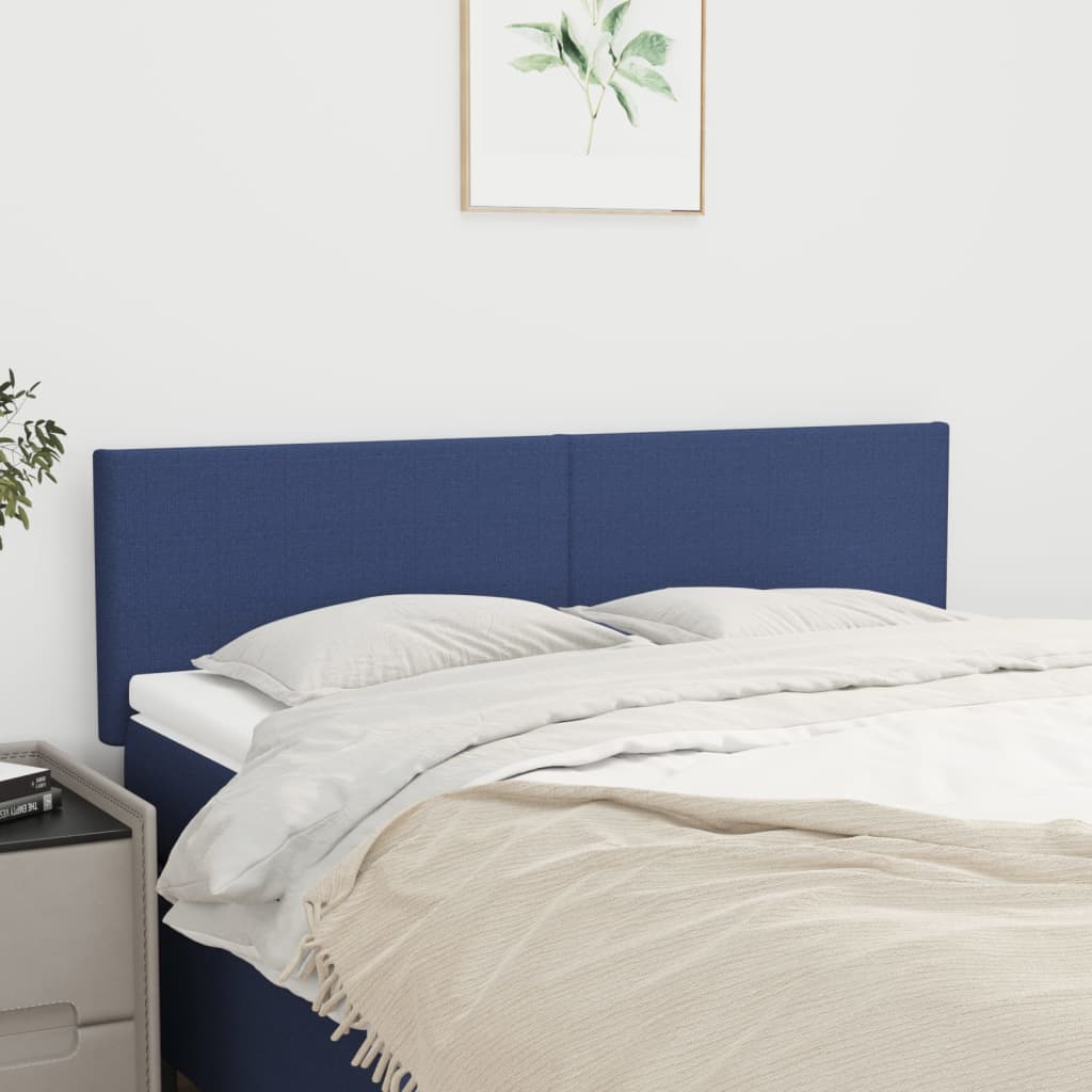 Hoofdborden 144x5x78/88 cm stof blauw is nu te koop bij PeponiXL, paradijselijk wonen!