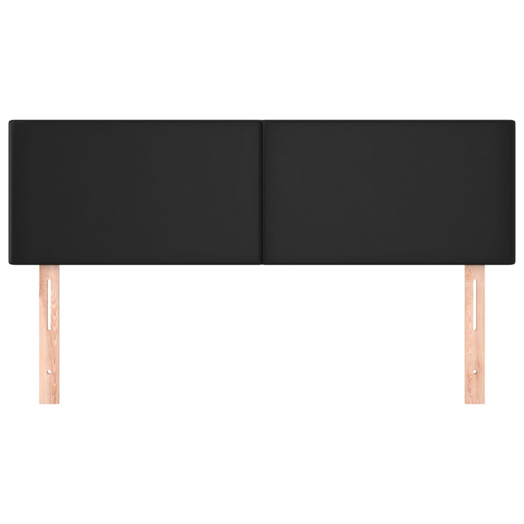 Hoofdborden 144x5x78/88 cm kunstleer zwart is nu te koop bij PeponiXL, paradijselijk wonen!