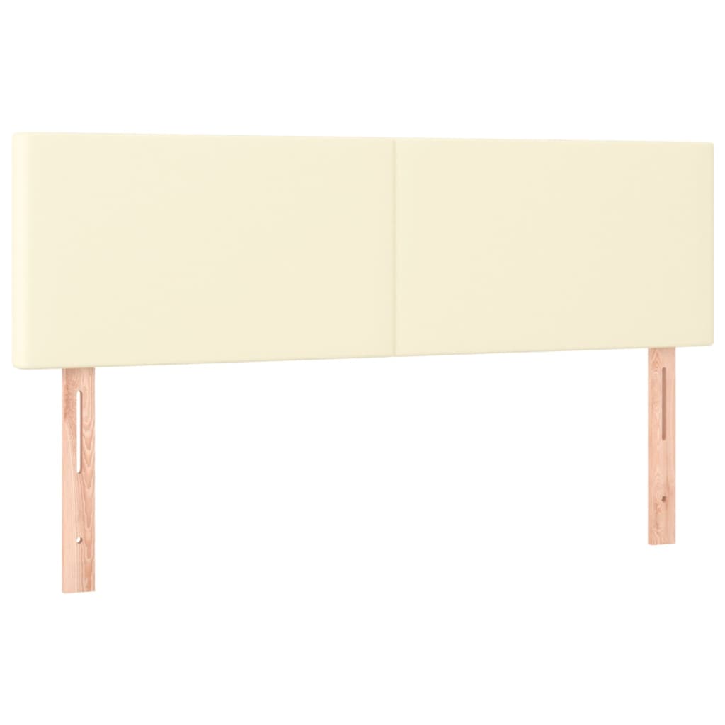 Hoofdborden 144x5x78/88 cm kunstleer crèmekleurig is nu te koop bij PeponiXL, paradijselijk wonen!