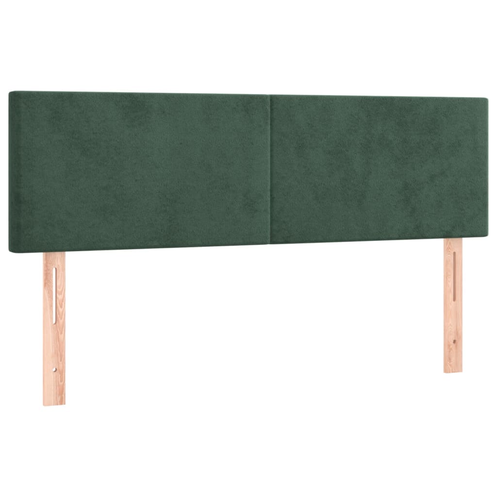 Hoofdborden 144x5x78/88 cm fluweel donkergroen is nu te koop bij PeponiXL, paradijselijk wonen!