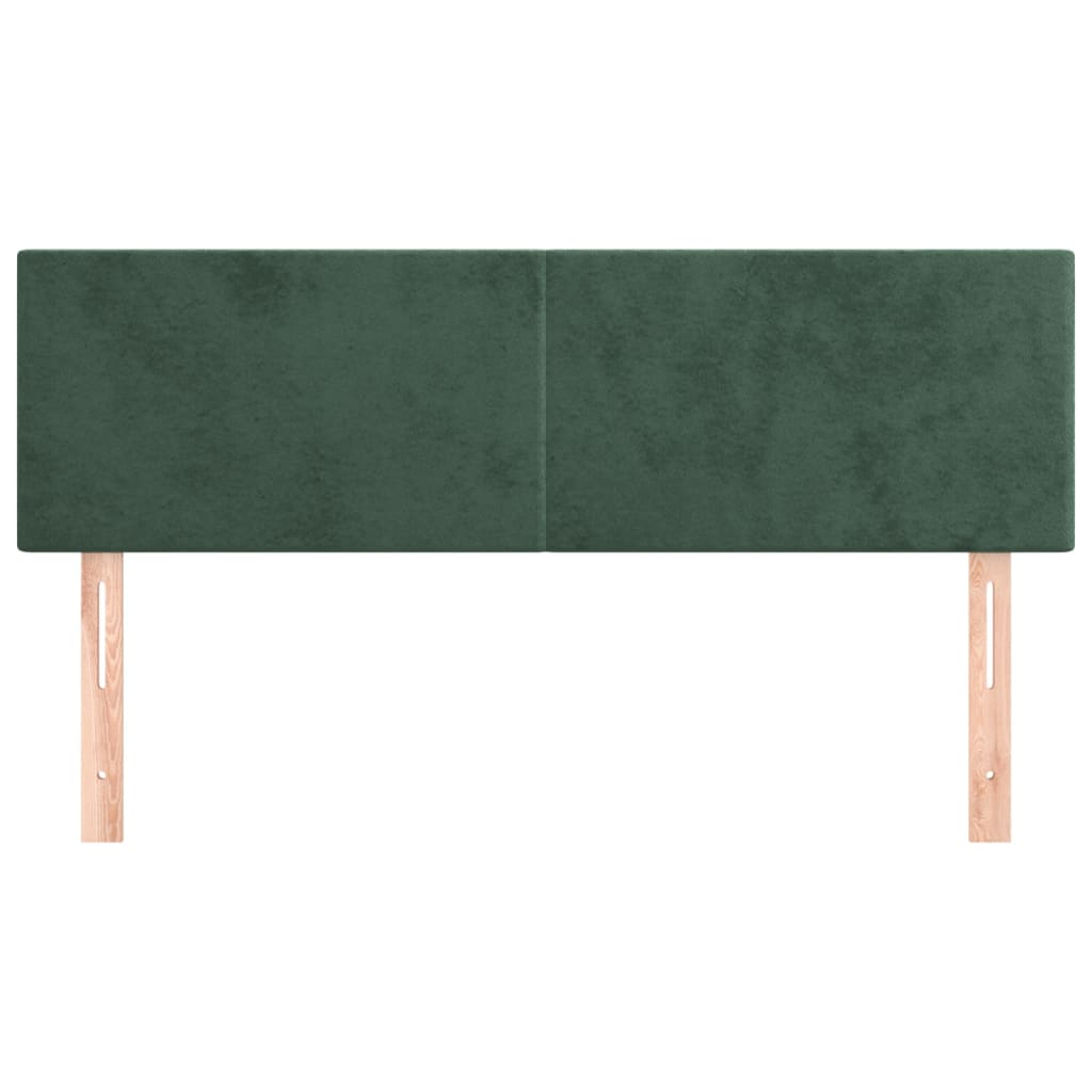 Hoofdborden 144x5x78/88 cm fluweel donkergroen is nu te koop bij PeponiXL, paradijselijk wonen!