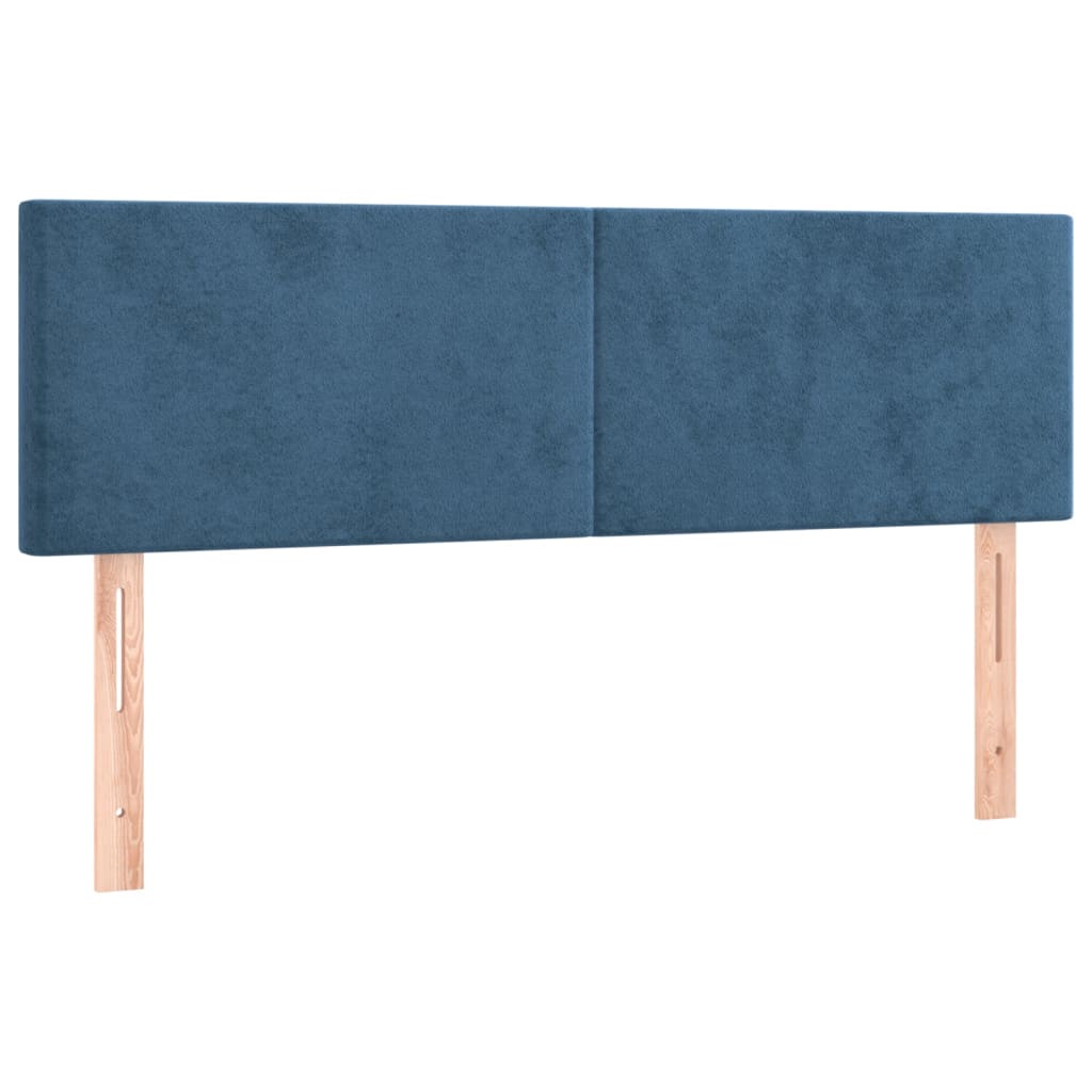 Hoofdborden 144x5x78/88 cm fluweel donkerblauw is nu te koop bij PeponiXL, paradijselijk wonen!