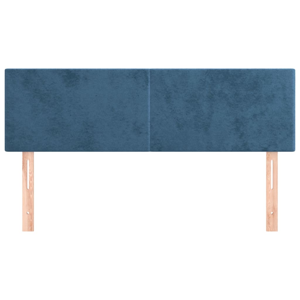 Hoofdborden 144x5x78/88 cm fluweel donkerblauw is nu te koop bij PeponiXL, paradijselijk wonen!