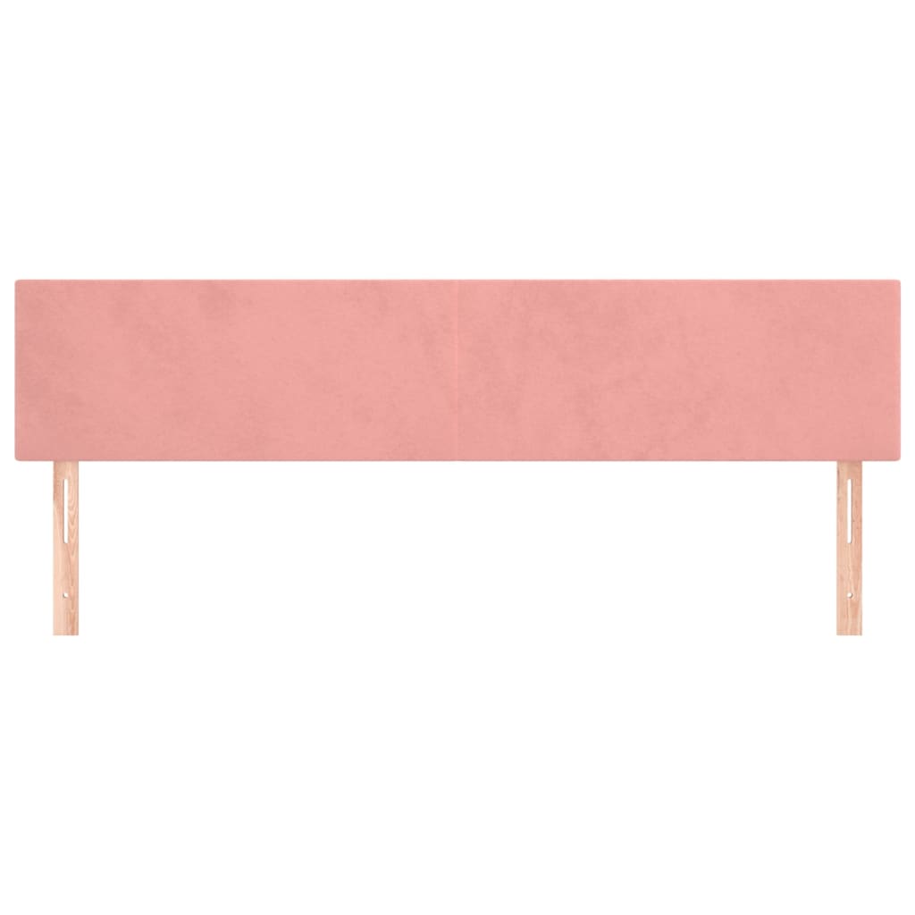 Hoofdborden 160x5x78/88 cm fluweel roze is nu te koop bij PeponiXL, paradijselijk wonen!