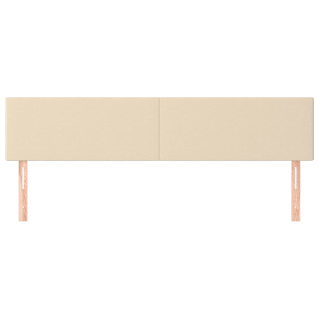 Hoofdborden 2 st 90x5x78/88 cm stof crèmekleurig is nu te koop bij PeponiXL, paradijselijk wonen!