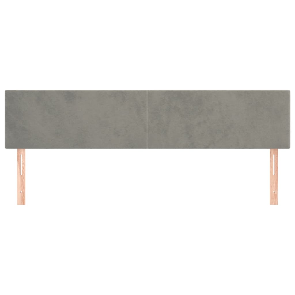 Hoofdborden 180x5x78/88 cm fluweel lichtgrijs is nu te koop bij PeponiXL, paradijselijk wonen!