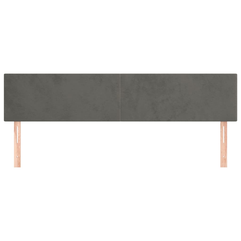 Hoofdborden 180x5x78/88 cm fluweel donkergrijs is nu te koop bij PeponiXL, paradijselijk wonen!