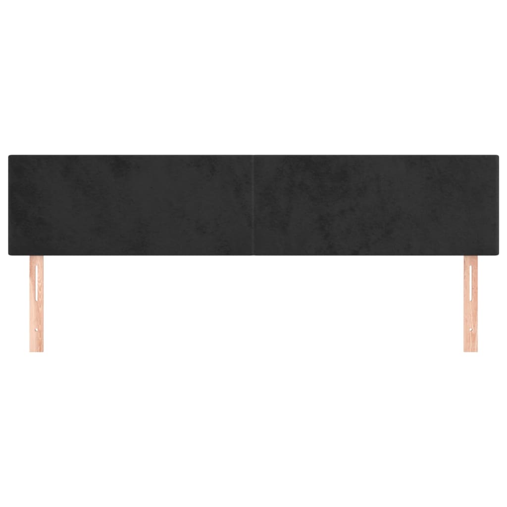 Hoofdborden 180x5x78/88 cm fluweel zwart is nu te koop bij PeponiXL, paradijselijk wonen!