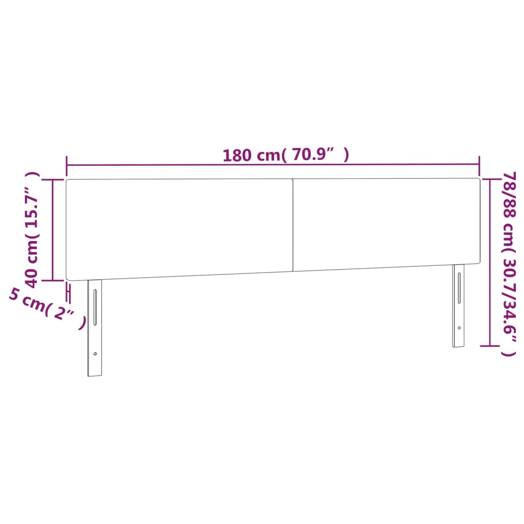 Hoofdborden 180x5x78/88 cm fluweel donkergroen is nu te koop bij PeponiXL, paradijselijk wonen!