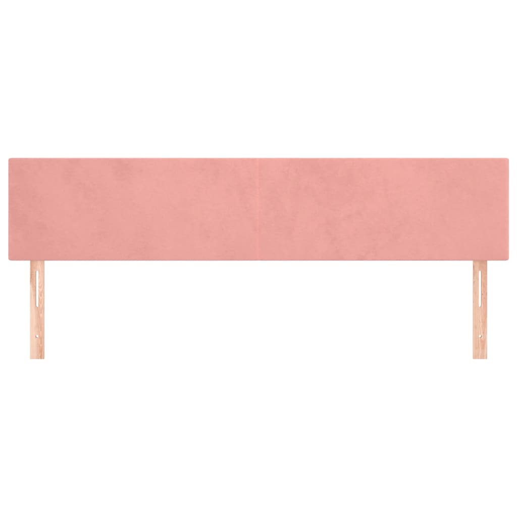 Hoofdborden 180x5x78/88 cm fluweel roze is nu te koop bij PeponiXL, paradijselijk wonen!
