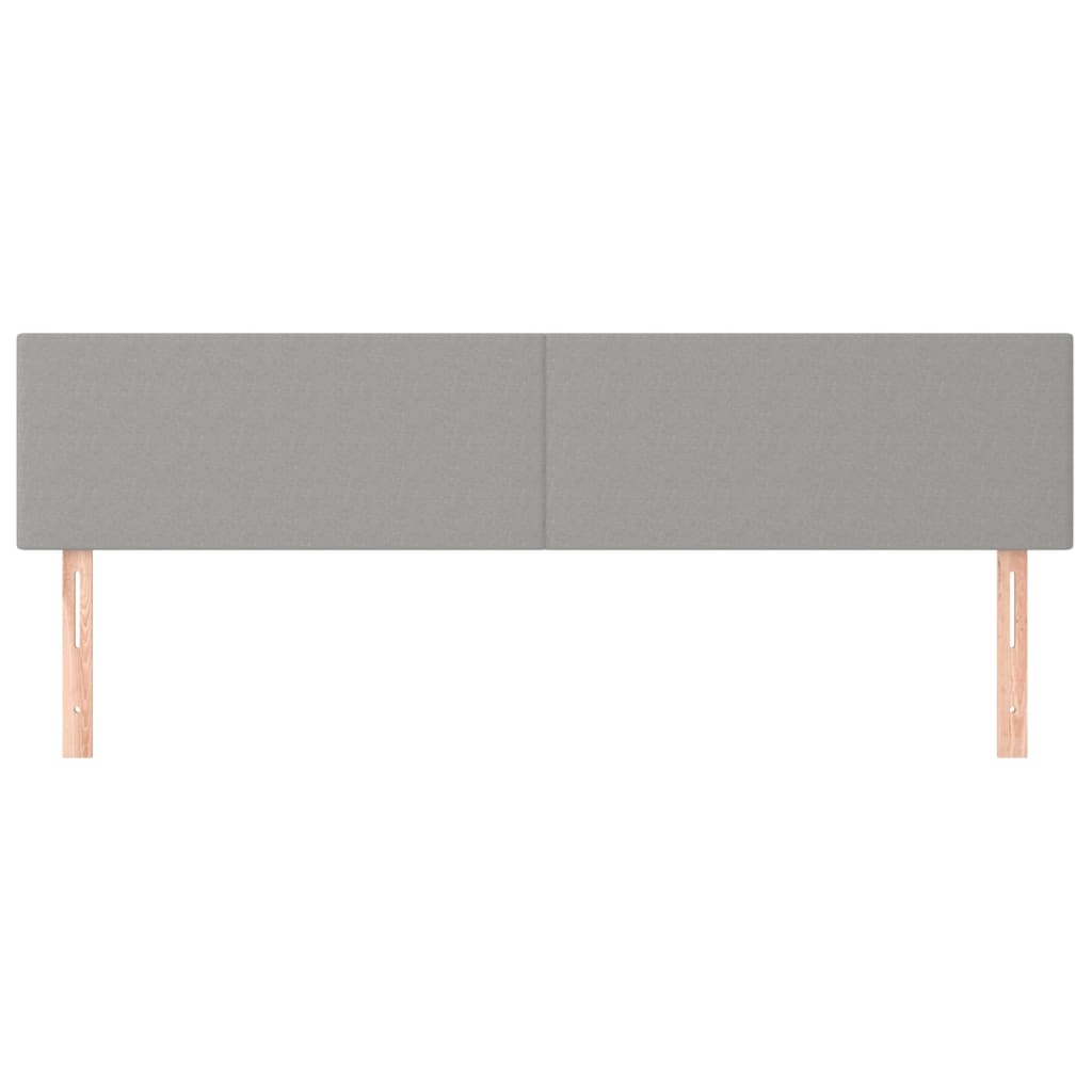 Hoofdborden 200x5x78/88 cm stof lichtgrijs is nu te koop bij PeponiXL, paradijselijk wonen!