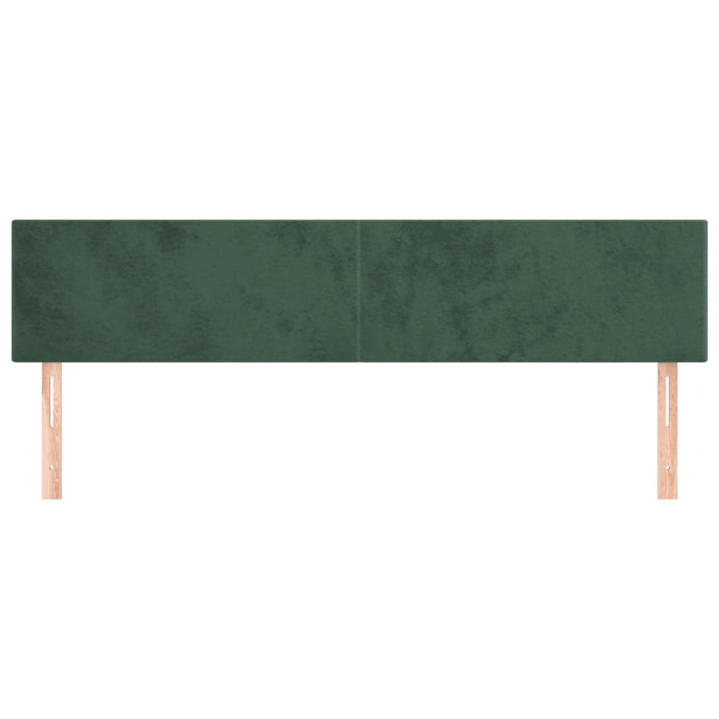 Hoofdborden 200x5x78/88 cm fluweel donkergroen is nu te koop bij PeponiXL, paradijselijk wonen!