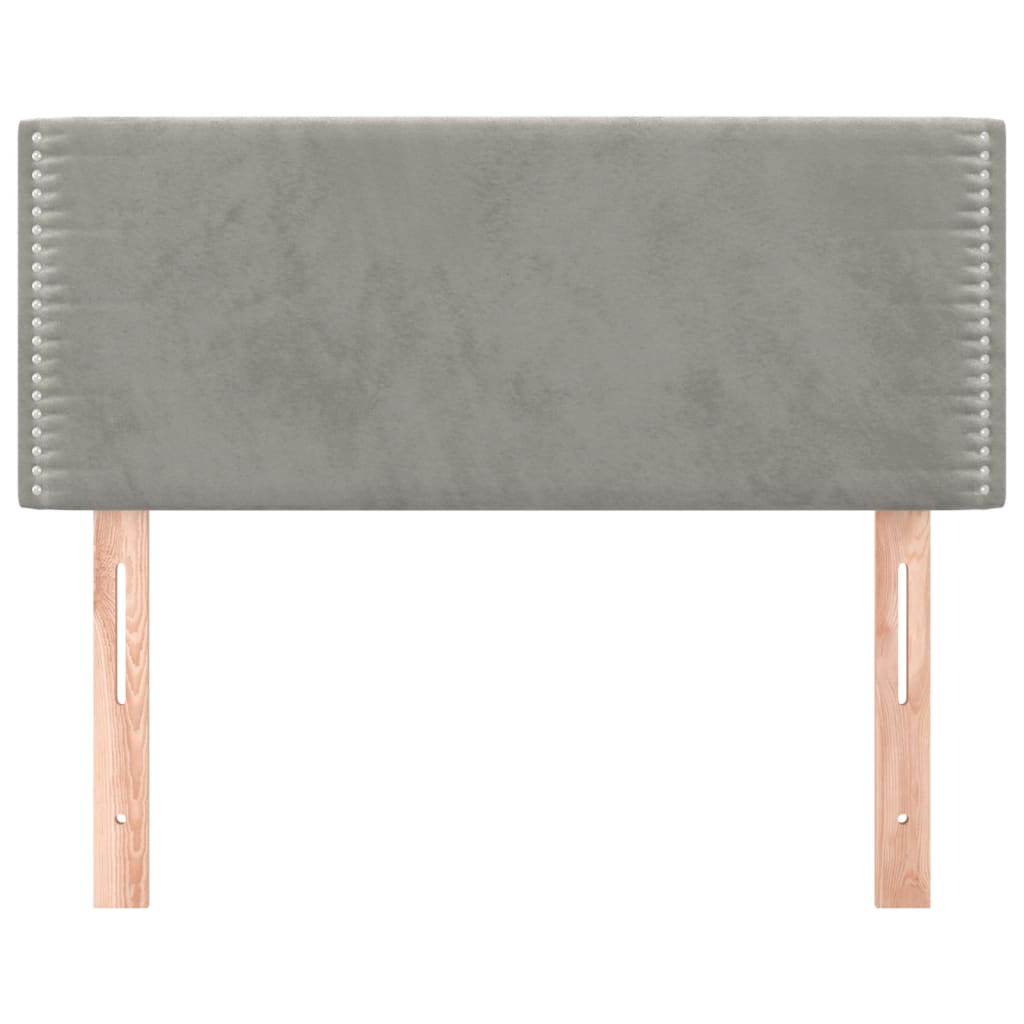 Hoofdbord 100x5x78/88 cm fluweel lichtgrijs is nu te koop bij PeponiXL, paradijselijk wonen!