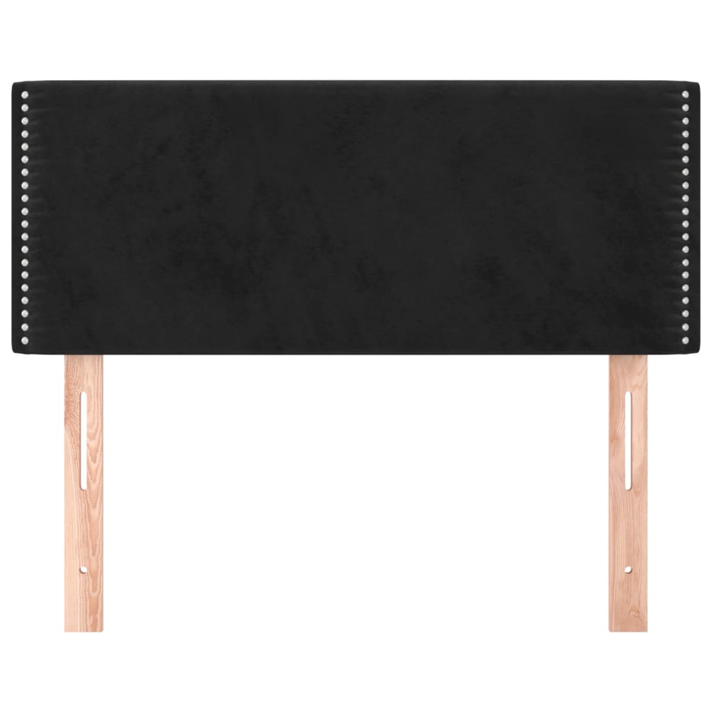 Hoofdbord 100x5x78/88 cm fluweel zwart is nu te koop bij PeponiXL, paradijselijk wonen!