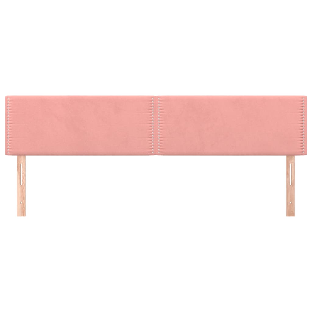 Hoofdborden 160x5x78/88 cm fluweel roze is nu te koop bij PeponiXL, paradijselijk wonen!