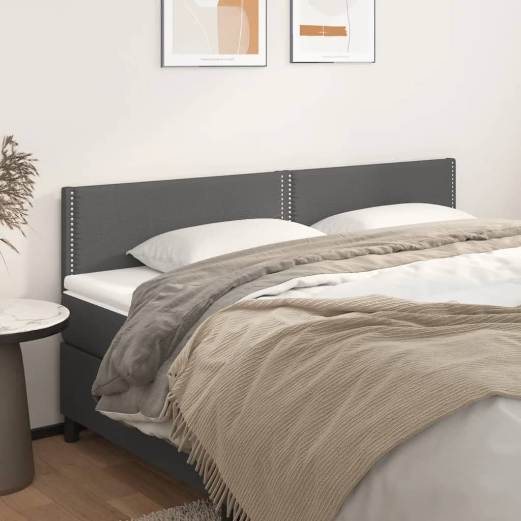 Hoofdborden 180x5x78/88 cm kunstleer grijs is nu te koop bij PeponiXL, paradijselijk wonen!