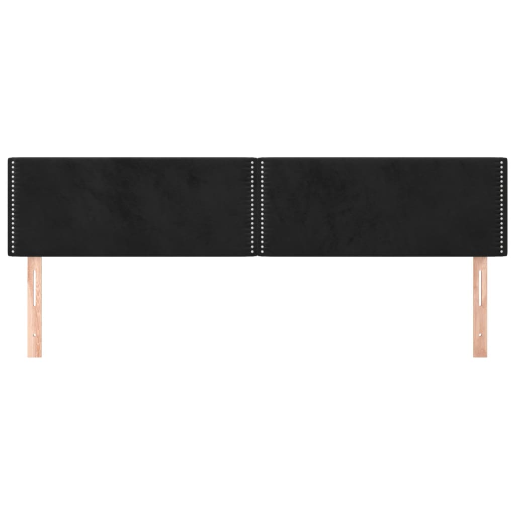 Hoofdborden 180x5x78/88 cm fluweel zwart is nu te koop bij PeponiXL, paradijselijk wonen!