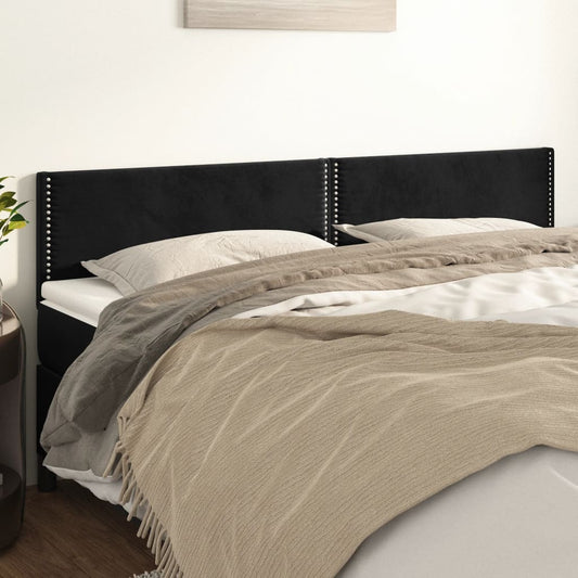 Hoofdborden 180x5x78/88 cm fluweel zwart is nu te koop bij PeponiXL, paradijselijk wonen!