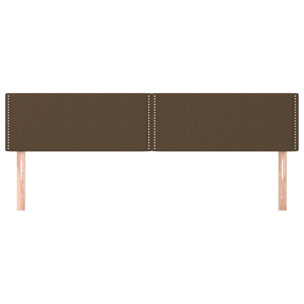 Hoofdborden 200x5x78/88 cm stof donkerbruin is nu te koop bij PeponiXL, paradijselijk wonen!