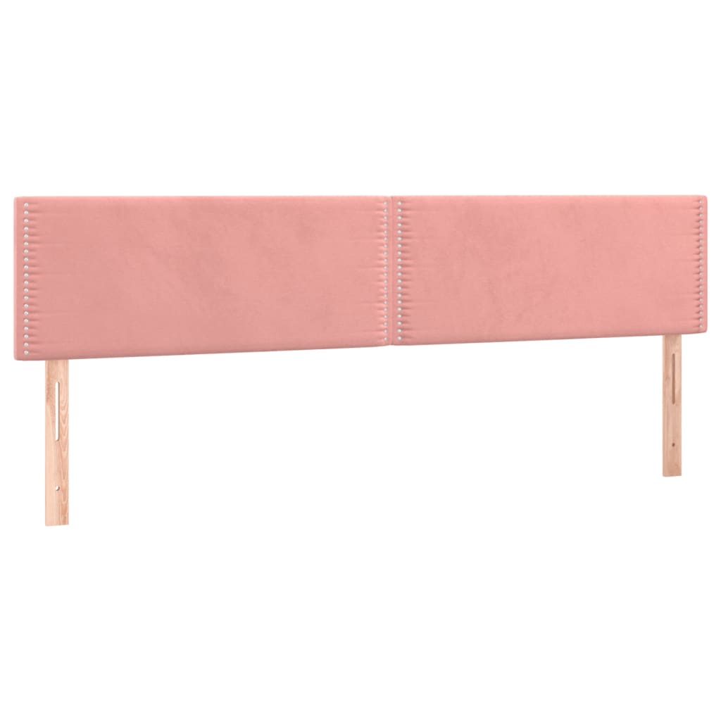 Hoofdborden 200x5x78/88 cm fluweel roze is nu te koop bij PeponiXL, paradijselijk wonen!