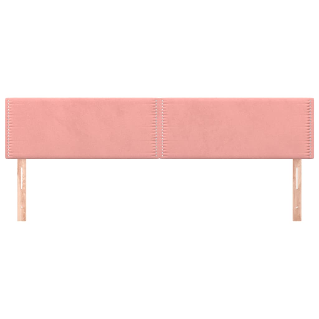 Hoofdborden 200x5x78/88 cm fluweel roze is nu te koop bij PeponiXL, paradijselijk wonen!