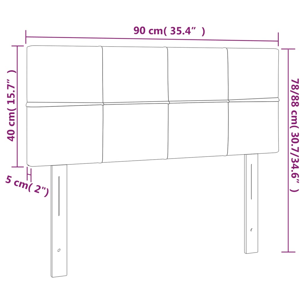Hoofdbord 90x5x78/88 cm fluweel roze is nu te koop bij PeponiXL, paradijselijk wonen!