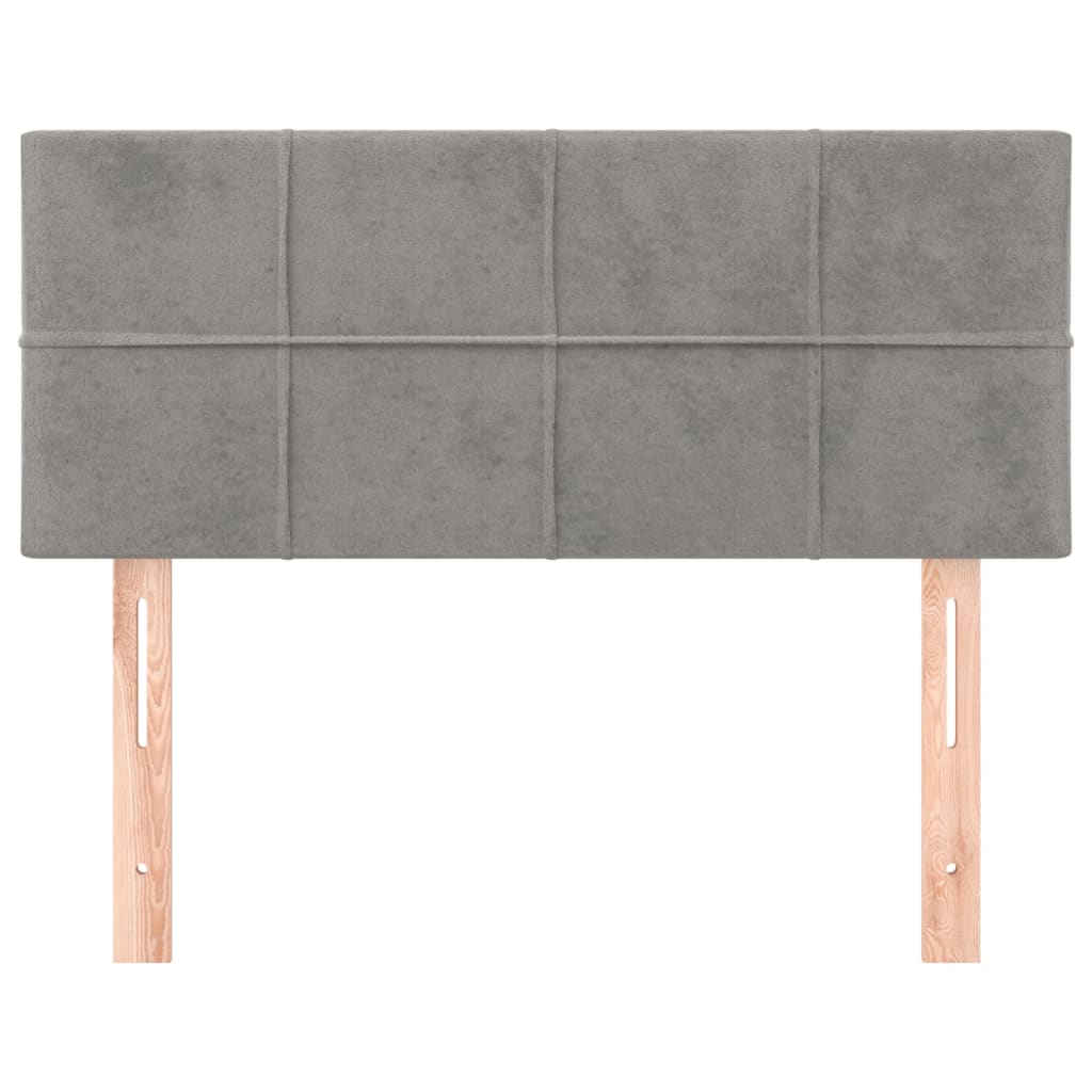 Hoofdbord 100x5x78/88 cm fluweel lichtgrijs is nu te koop bij PeponiXL, paradijselijk wonen!