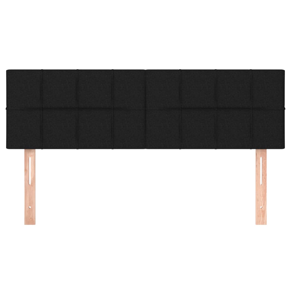 Hoofdborden 144x5x78/88 cm stof zwart is nu te koop bij PeponiXL, paradijselijk wonen!