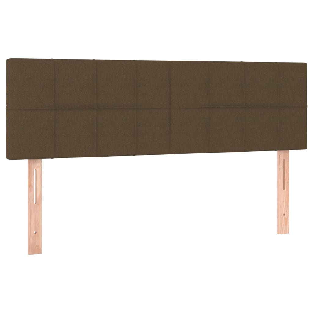 Hoofdborden 144x5x78/88 cm stof donkerbruin is nu te koop bij PeponiXL, paradijselijk wonen!