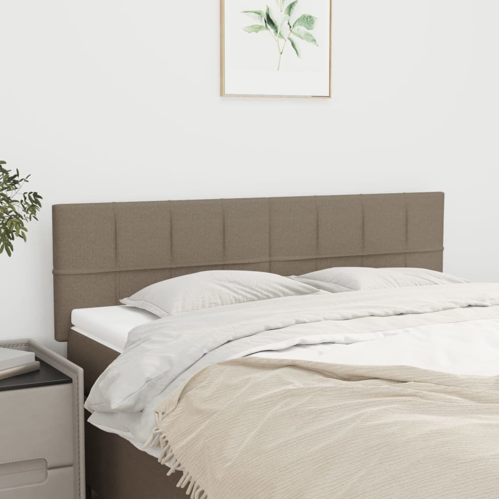Hoofdborden 144x5x78/88 cm stof taupe is nu te koop bij PeponiXL, paradijselijk wonen!