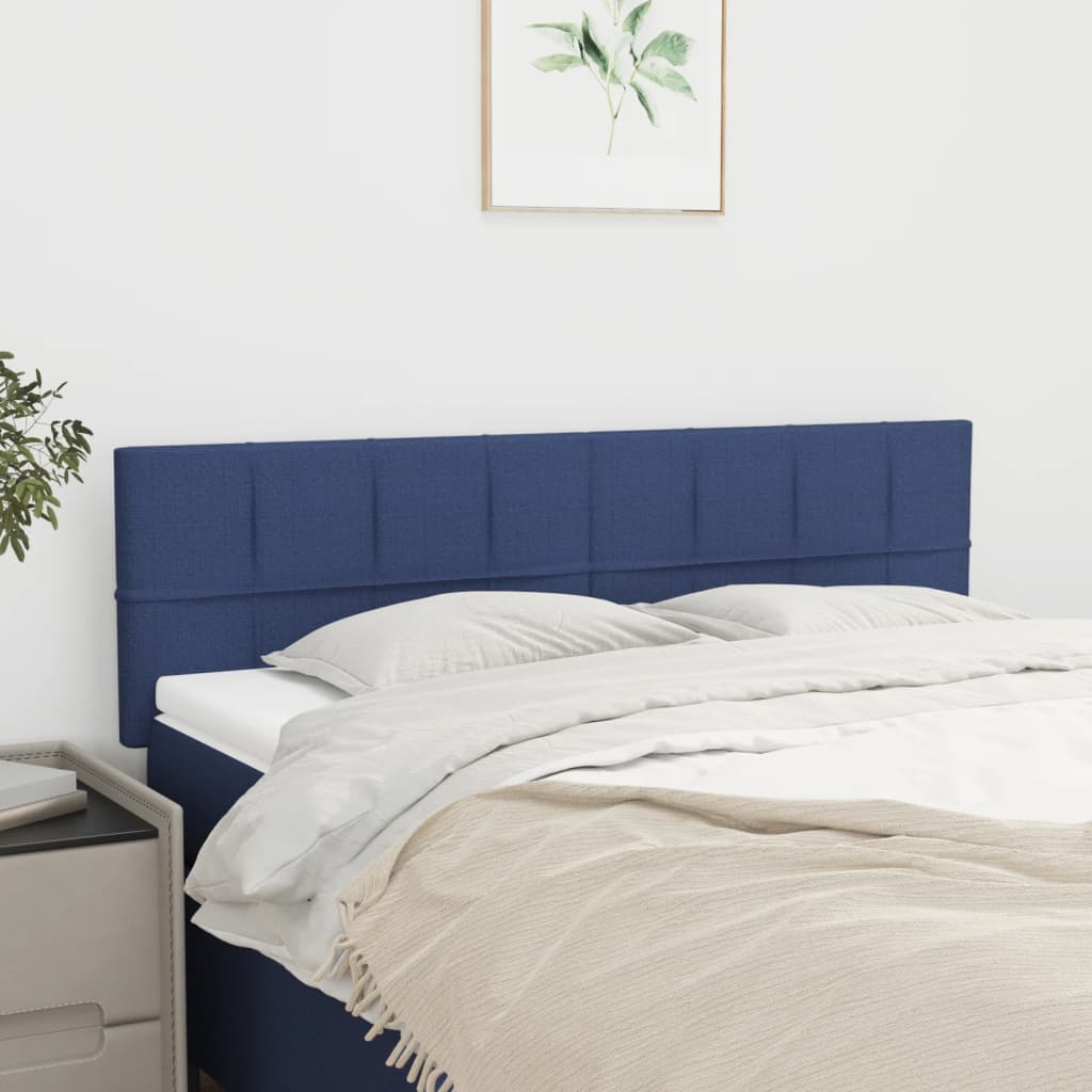 Hoofdborden 144x5x78/88 cm stof blauw is nu te koop bij PeponiXL, paradijselijk wonen!