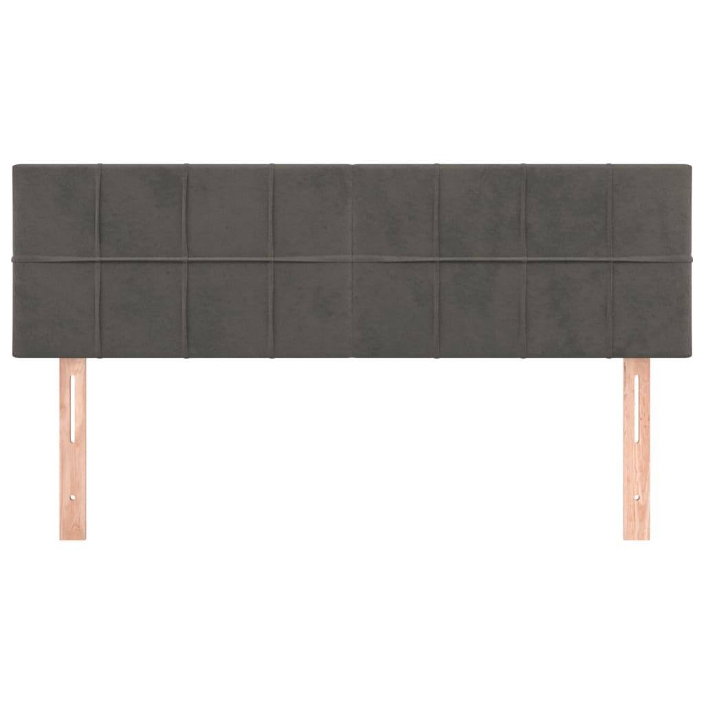 Hoofdborden 144x5x78/88 cm fluweel donkergrijs is nu te koop bij PeponiXL, paradijselijk wonen!