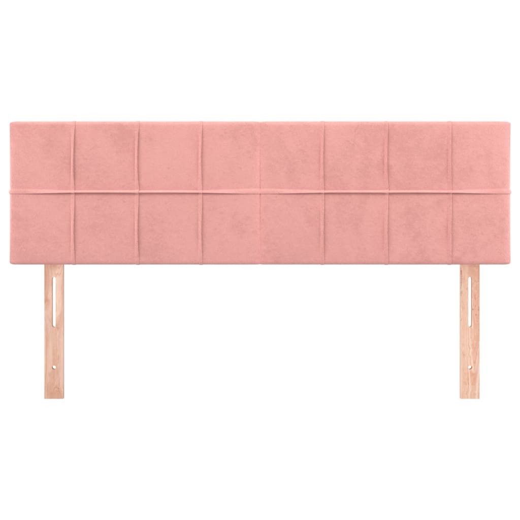Hoofdborden 144x5x78/88 cm fluweel roze is nu te koop bij PeponiXL, paradijselijk wonen!