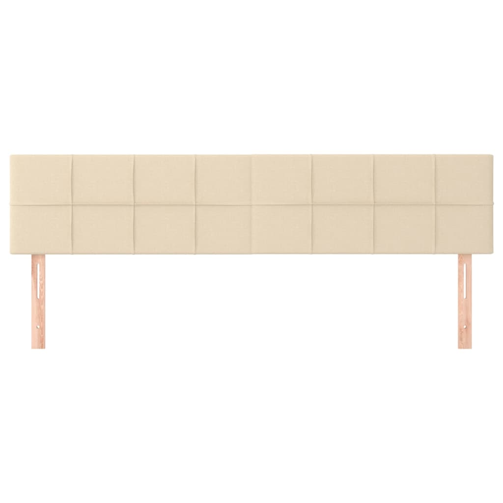 Hoofdborden 160x5x78/88 cm stof crèmekleurig is nu te koop bij PeponiXL, paradijselijk wonen!