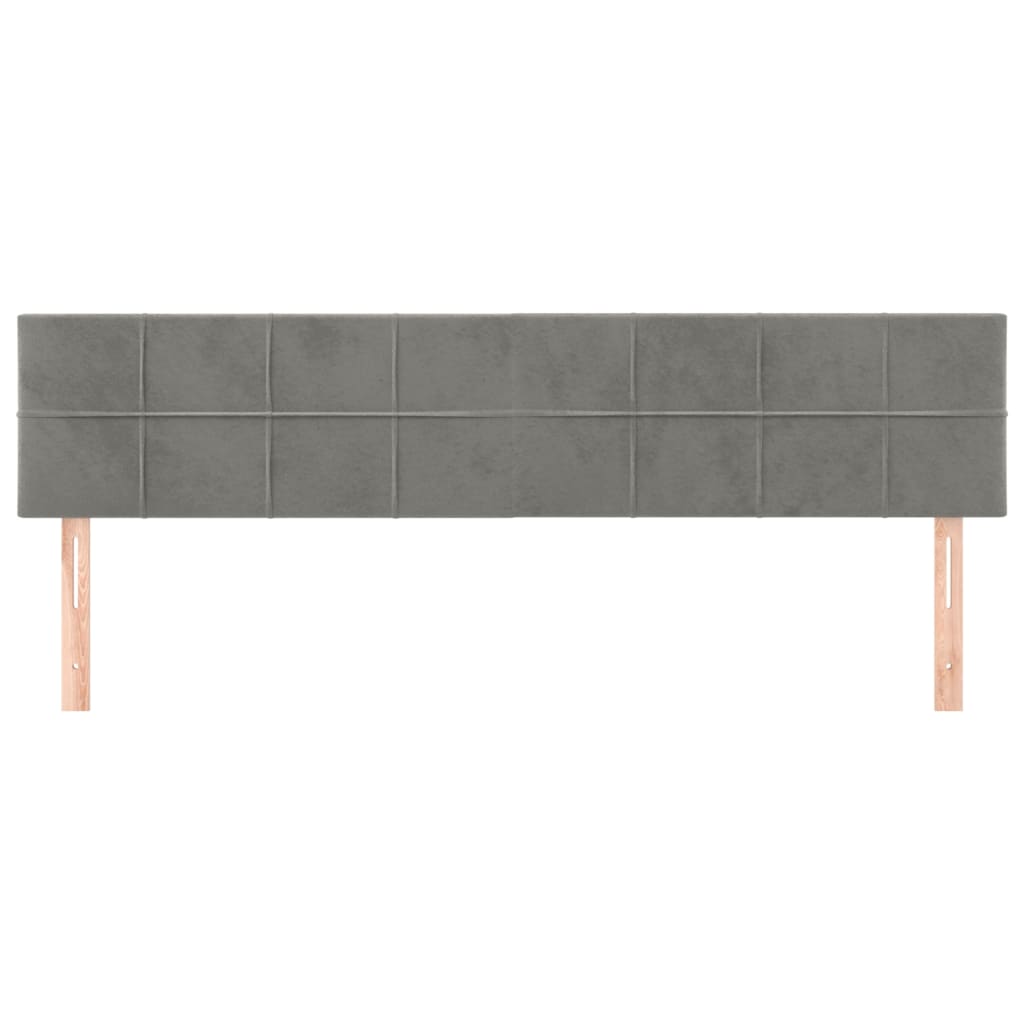 Hoofdborden 160x5x78/88 cm fluweel lichtgrijs is nu te koop bij PeponiXL, paradijselijk wonen!