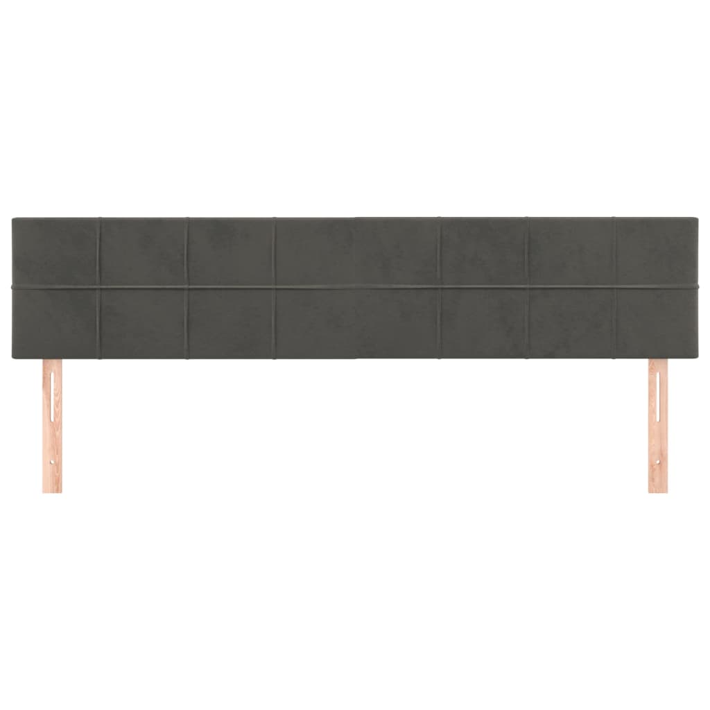 Hoofdborden 160x5x78/88 cm fluweel donkergrijs is nu te koop bij PeponiXL, paradijselijk wonen!
