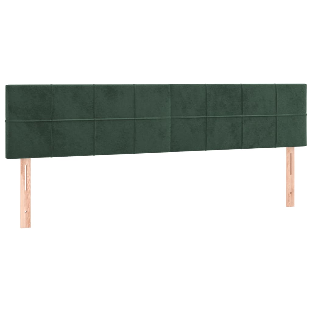 Hoofdborden 160x5x78/88 cm fluweel donkergroen is nu te koop bij PeponiXL, paradijselijk wonen!