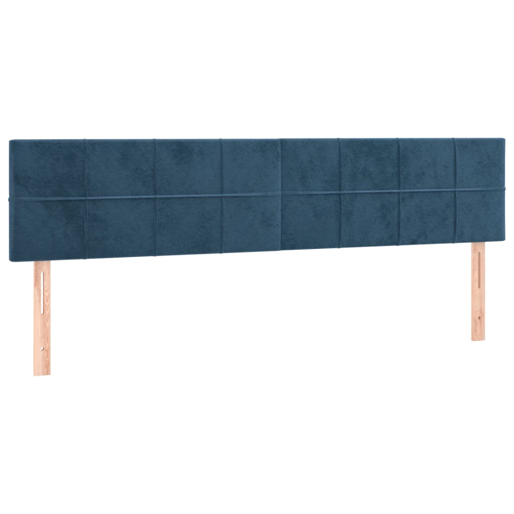 Hoofdborden 160x5x78/88 cm fluweel donkerblauw is nu te koop bij PeponiXL, paradijselijk wonen!